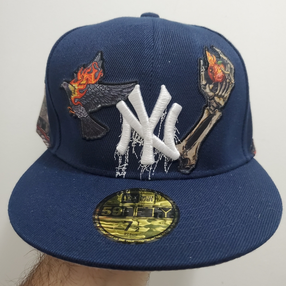 Custom Blue New Era x Hell York New York Yankees 7 1/2